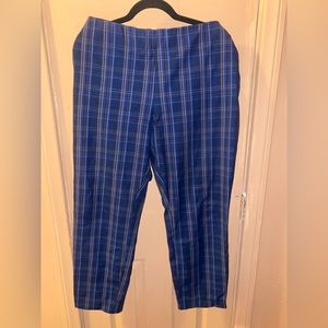 High Rise Plaid Cropped Mod Pants